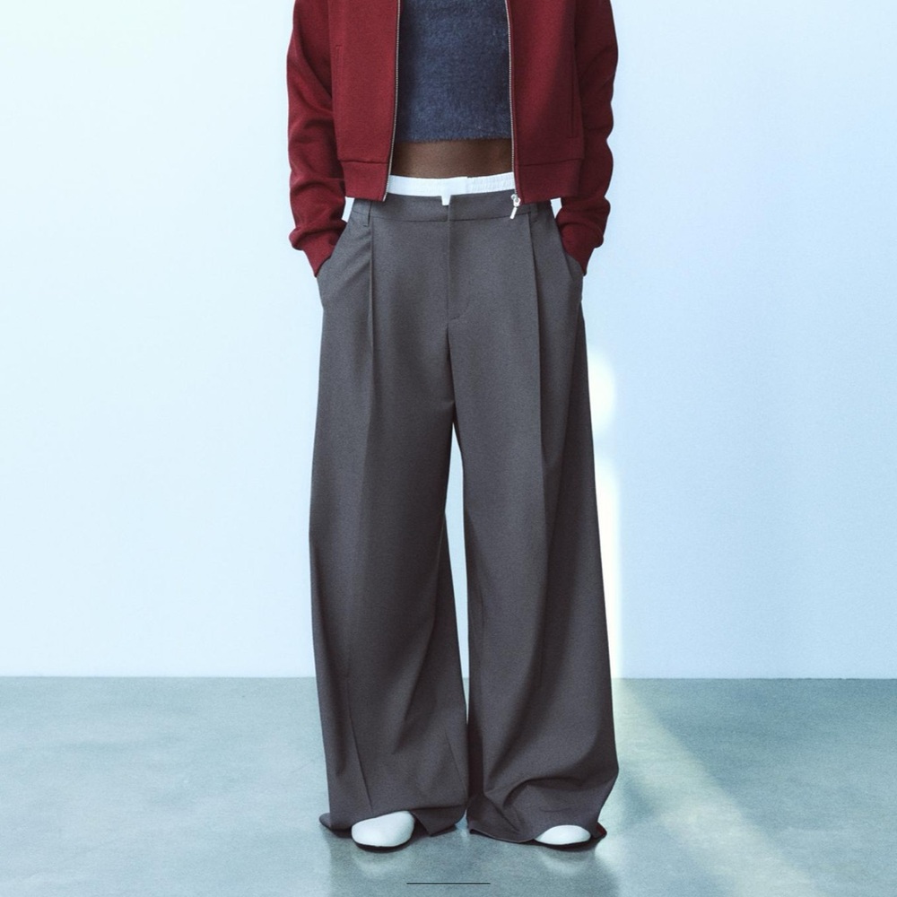 ZARA NWT SIDE STRIPE BOXER PANTS SMALL